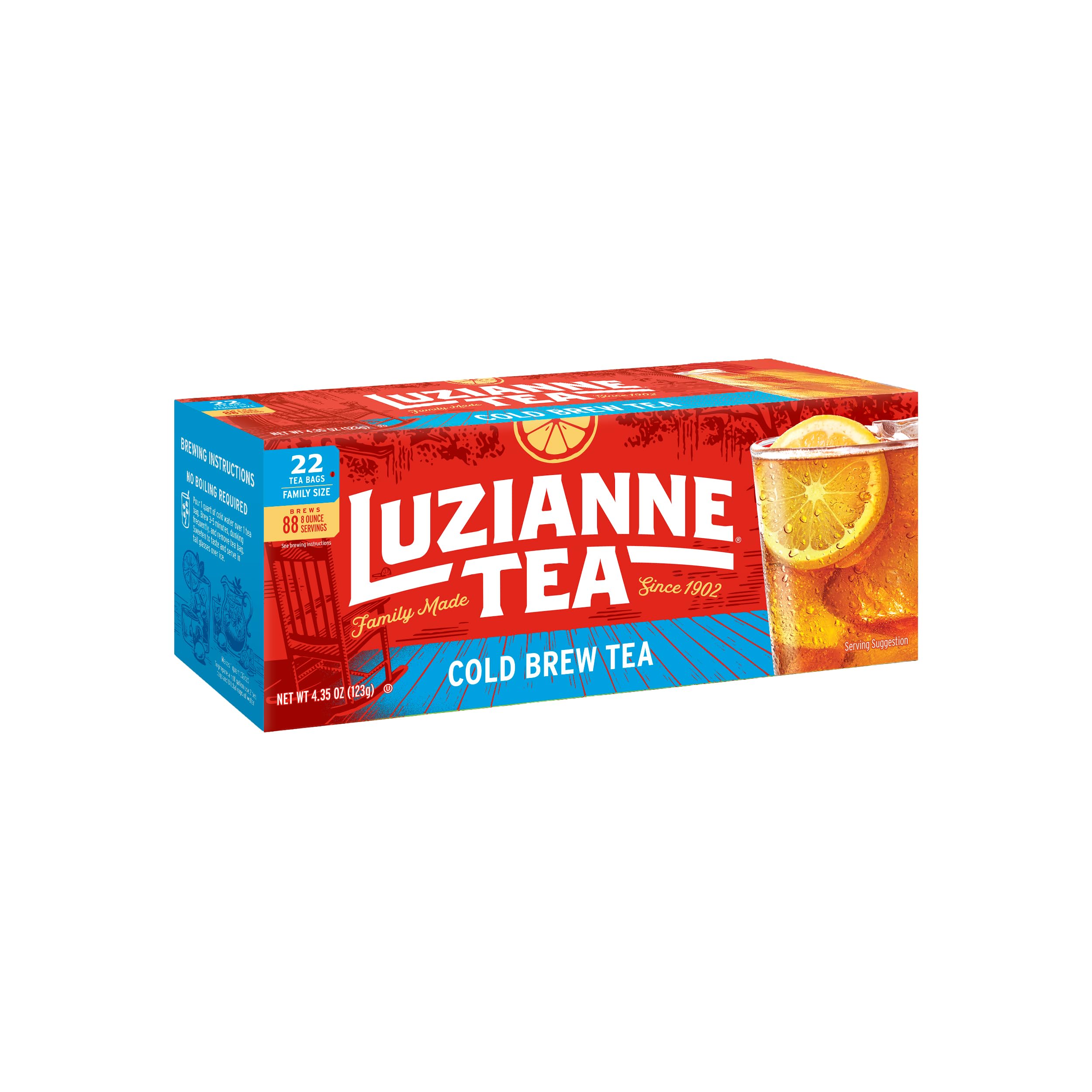Amazon.com: Luzianne Unsweetened Cold Brew Black Iced Tea Bags